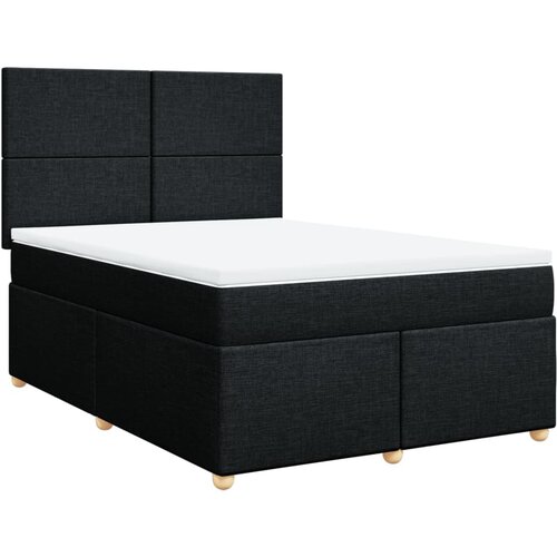Maison Chic Box spring posteljni - Vzmetna postelja z vzmetnico črn 140x190 cm blago SL24236, (21879988) Cene