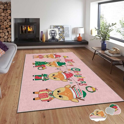 Conceptum Hypnose Tepih sa novogodi&scaron;njim motivima Asr-Crpt-41, Pravougaoni, 140 x 220 cm, &Scaron;areni Cijene