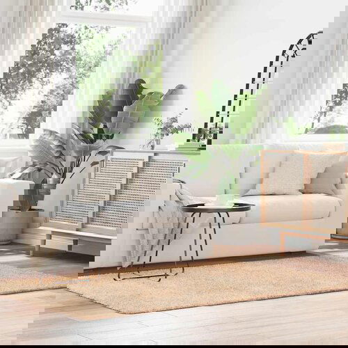 VidaXL Čupavi tepih s visokim vlaknima bež 130x200 cm poliester Slike
