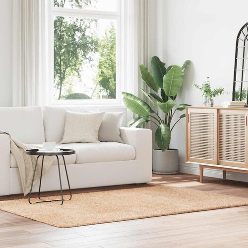 VidaXL Ko&amp;scaron;ata preproga bež 130x200 cm poliester Slike
