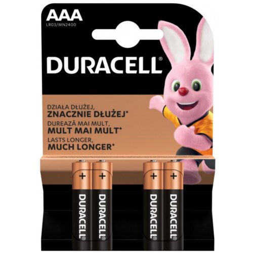 Duracell AAA PAK4 CK, 1.5V LR3 MN2400, ALKALNE baterije duralock Slike