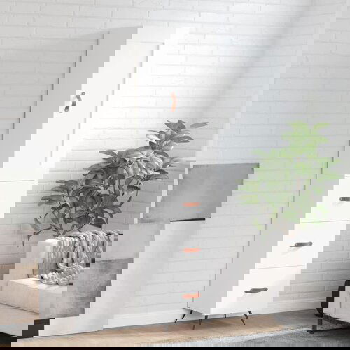vidaXL Visoka komoda sjajna bijela 34,5x34x180 cm konstruirano drvo Cijene