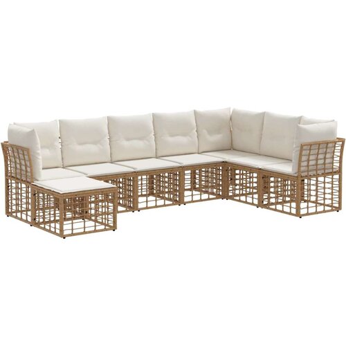  Set vanjskih sofa Prirodna Poliester - Prirodna bez stola Cene