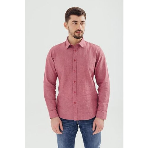 Legendww mu&amp;scaron;ka ko&amp;scaron;ulja od lana i pamuka u crvenoj boji -slim fit 3416-9509-61 Slike