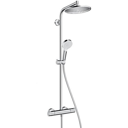 Hansgrohe 27268000 crometta s 240 1jet ecosmart stenska termostatska armatura s tu&amp;scaron; setom Slike