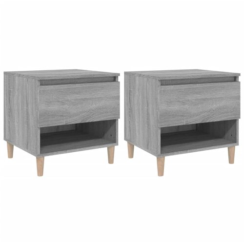 Maison Chic Dvo delni komplet Nočne omarice - Nočne mize siva sonoma 50x46x50 cm inženirski les, (21687600) Slike
