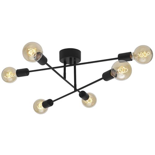  cottex P7216SV - plafonski luster baton 6xE27/60W/230V crna Cene