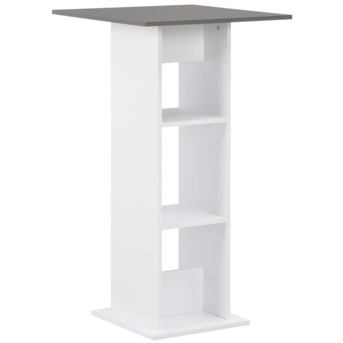  The Living Store Barska miza bela in antracitno siva 60x60x110 cm - Barska Miza, (21453530) Cene