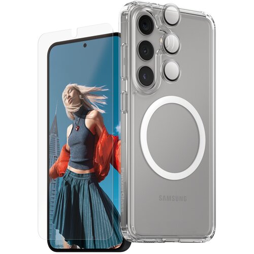 PanzerGlass Samsung Galaxy S25 Bundle 3v1 (ovitek, zaščitno steklo, zaščitno steklo za kamero), (21691057) Cene