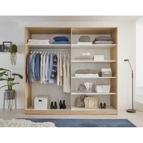CARRYHOME OMARA S KLASIČNIMI VRATI, bela, hrast san remo Slike