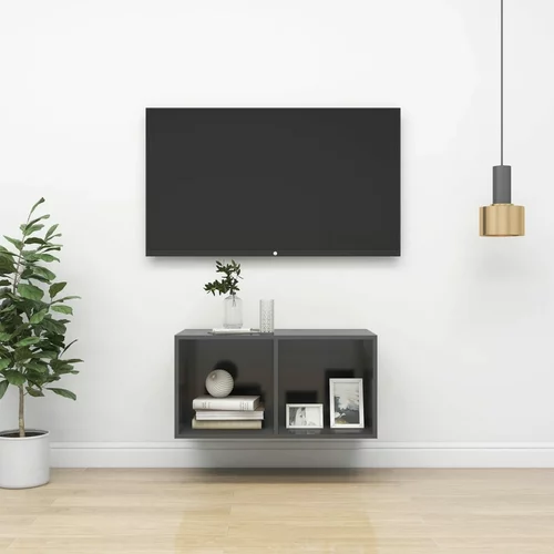 vidaXL Zidni TV ormarić sivi 37 x 37 x 72 cm od iverice