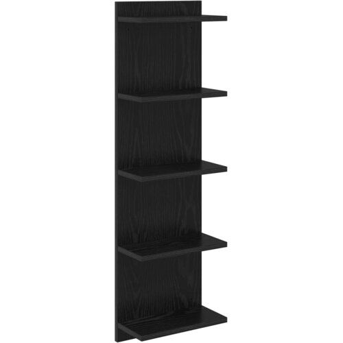vidaXL Stenska polica Črni hrast 30 x 15 x 100 cm Inženirski les, (5000307432) Cene