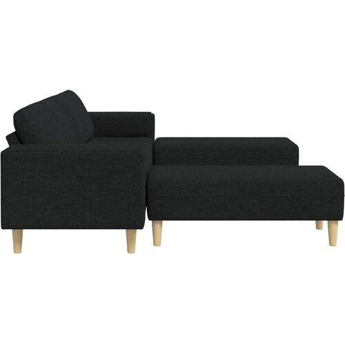  Kauč za dnevni boravak 3 pcs Crna Poliester Slike