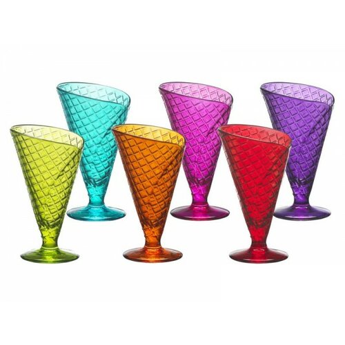 Bormioli čaša za sladoled Gelato Dessert 28 cl 1/1, 6 boja, promo displej 133990PROMO Slike