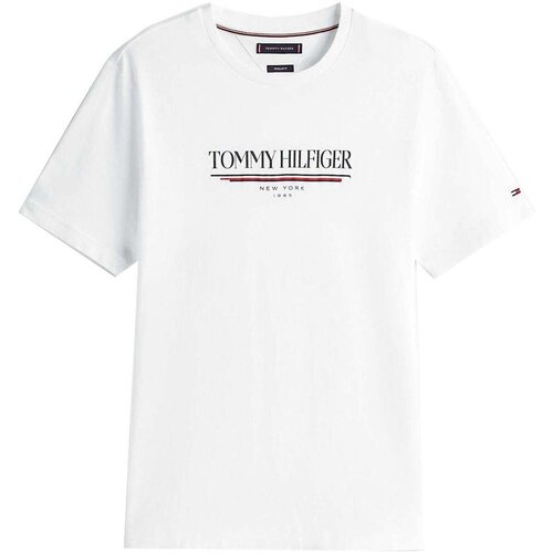 Tommy Hilfiger Logo Crew Graphic T-Shirt White Bijela Slike