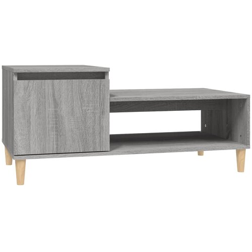 Maison Chic Klubska mizica - kavna mizica - Nizka mizica Siva sonoma 100x50x45 cm inženirski les, (21753054) Slike