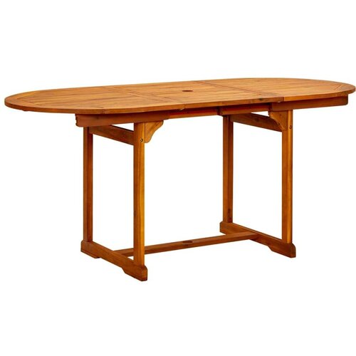 vidaXL Vrtna jedilna miza (120-170)x80x75 cm trden akacijev les Cene