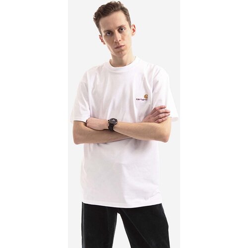 Carhartt WIP American Script Short Sleeve T-Shirt UNISEX White Cene
