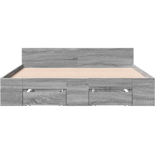  Okvir za krevet s ladicama boja hrasta 120x200 cm drveni Slike