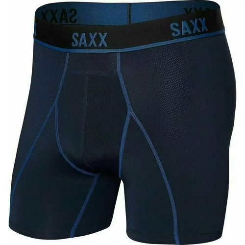 SAXX Kinetic Boxer Brief Navy/City Blue XL Donje rublje za fitnes