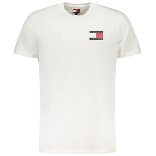Tommy Jeans Majica Essential Flag DM0DM20740 Bela Slim Fit Slike