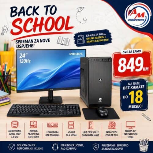  KOMPLET RAČUNAR, MONITOR, MI&Scaron;, TASTATURA, PODLOGA Cijene