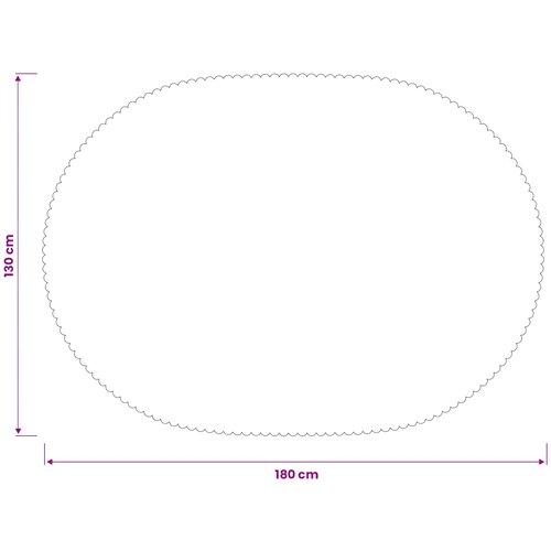  Tkanina za stol 5 kom. Ovalni Krem bijela 130 x 180 cm Slike