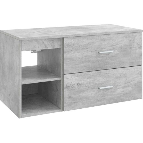 vidaXL Komplet pohi&scaron;tva za kopalnico 2 pcs Betonsko siva, (5000245657) Cene