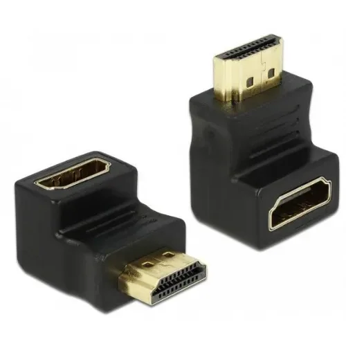 Cabletech Adapter HDMI-M na HDMI-Ž, kotni, 90° navzdol