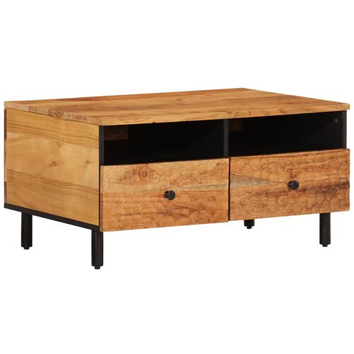 Maison Chic Klubska mizica - kavna mizica - Nizka mizica 80x54x40 cm trden akacijev les, (21753581) Cene