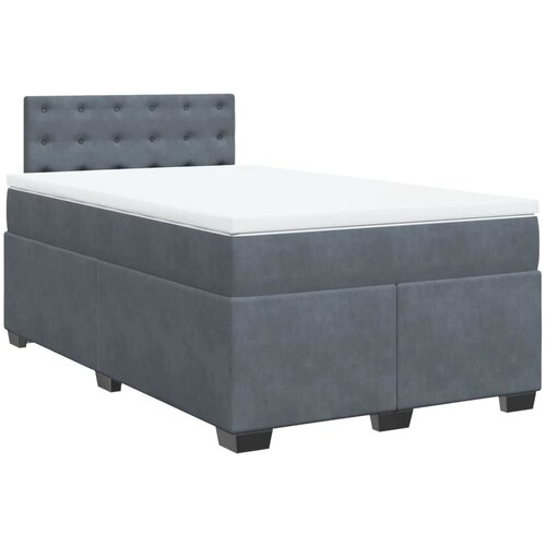 Maison Chic Box spring postelja - Vzmetna postelja z vzmetnico temno siv 120x190 cm žamet SL10629, (21903740) Cene