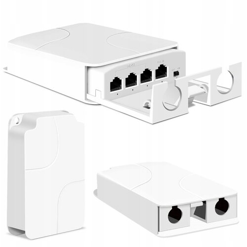 Rosfix Poe Repetitor &ndash; Poe Repetitor 1x Vhod 3x Izhod, 10/100 Mbps, IP55, 30W, IEEE802.3af/at, VLAN, 150&times;98&times;34 Mm, (5000243684) Cene