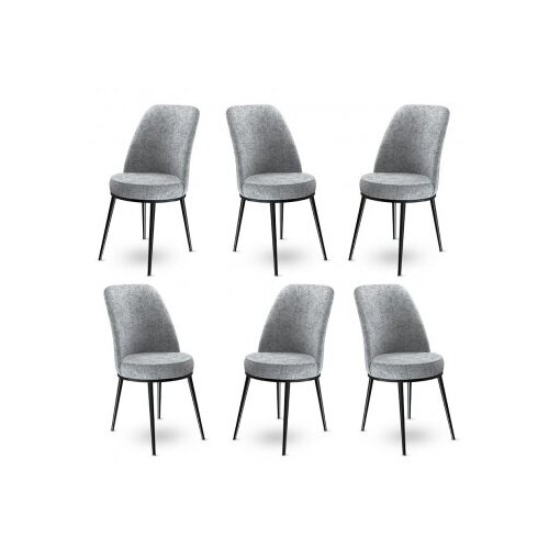 Hanah home Set od 6 trpezarijskih stolica Dexa Sivo-Crna Cene