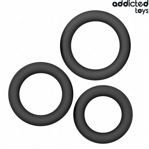 Addicted Toys Cock Komplet Erekcijskih ObroČkov Addicted Toys I Slike