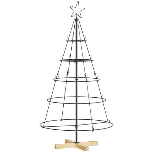  Božićno drvo u obliku čunja s stalakom Crna 126 cm Čelik Slike