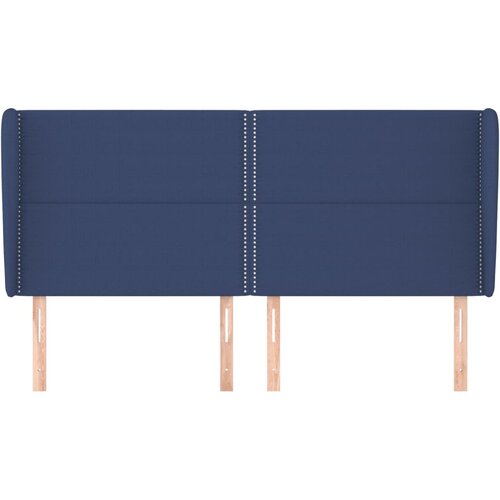  Uzglavlje s u&amp;scaron;ima plavo 203x23x118/128 cm od tkanine Slike