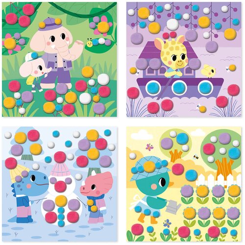 Janod kreativni set za izradu slika pompoms Slike