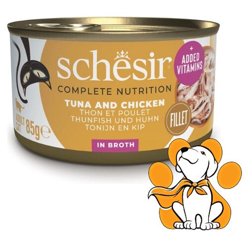 Schesir Cat Tuna & Chicken in Broth 85g, Hrana Za Mačke Sa Tunom i Piletinom Cene