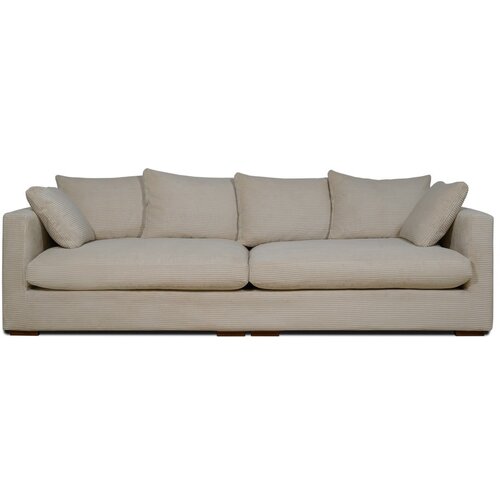 Scandic Bež sedežna garnitura iz rebrastega žameta 266 cm Comfy – Cene