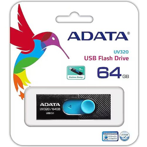 Adata UV320 USB flash drive 64 GB USB Type-A 3.2 Gen 1 (3.1 Gen 1) Black, Blue Cijene