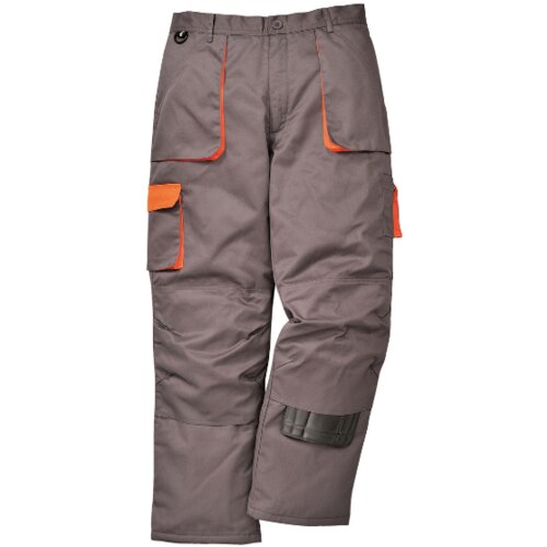 MONSUN Radne pantalone postavljene Contrast/ siva/narandžasta Cene