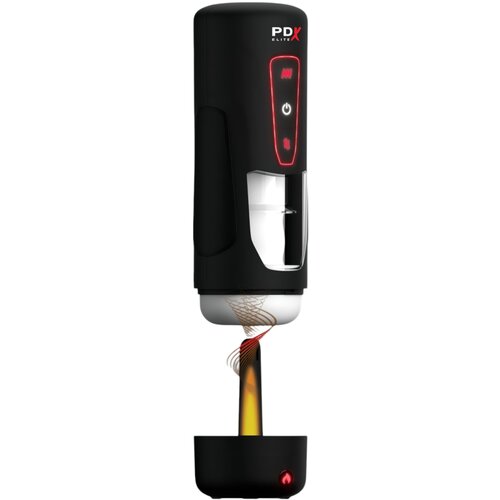 Pipedream PDX Elite Milk Me Hotter - grijaći masturbator (crni) Slike