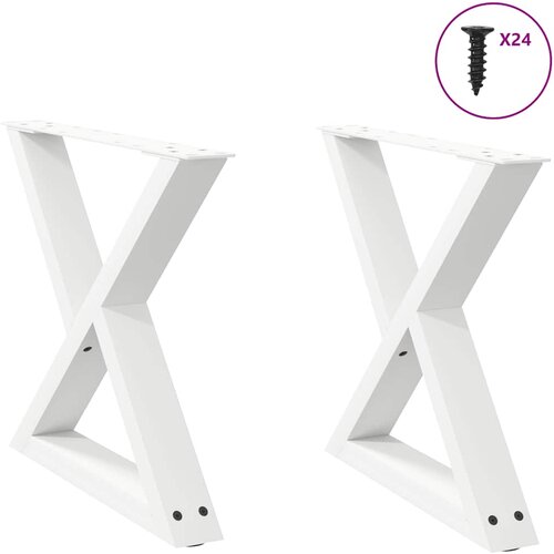  Noge za klub stolić 2 kom Bijele 50 x (42-43,3) cm Čelik Cene