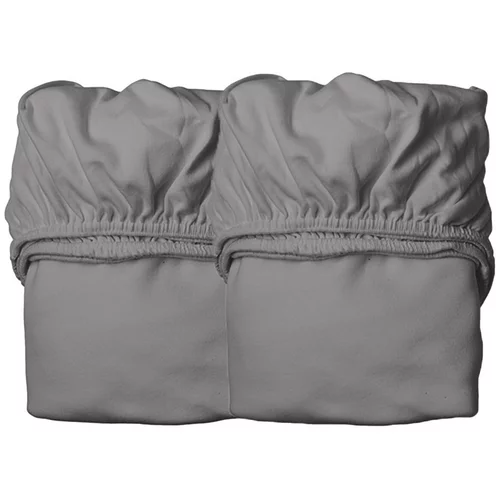 Leander® otroška rjuha za posteljo junior 70x140 cool grey (2 kosa)