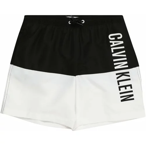 Calvin Klein Swimwear Kratke kopalne hlače 'Intense Power' črna / bela