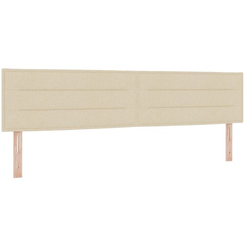vidaXL Vzglavje s črtastim dizajnom krem 200 cm iz blaga, (22008597) Cene