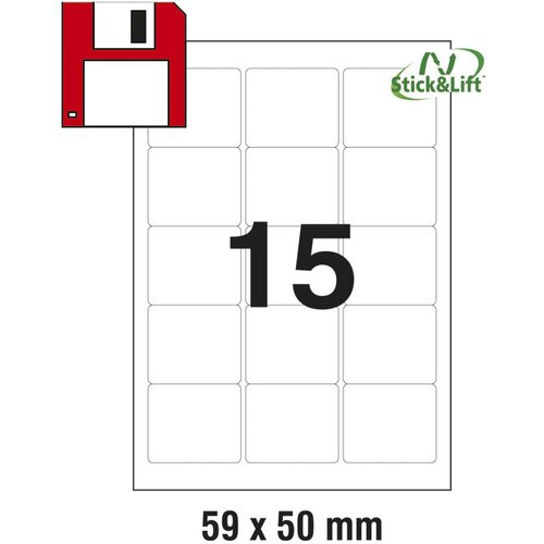  ETIKETE ILK ZA DISKETE 59X50MM ODLJEPLJIVE PK25L ZWECKFORM L4747REV-25 Slike
