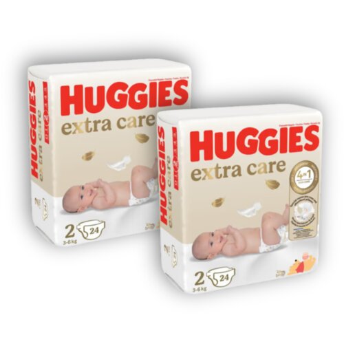 Huggies extra Care Pelene za bebe, 3-6 kg, 2x24 komada Cene