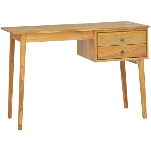 vidaXL Pisalna miza z 2 predaloma 110x52x75 cm trdna tikovina Cene