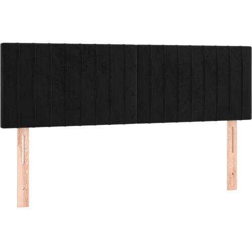 Maison Chic Posteljno vzglavje - Vzglavna omarica 2 kosa črno 72x5x78/88 cm žamet, (22077165) Slike